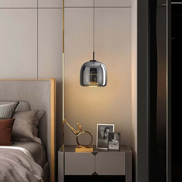 Lampe Pendante Nordique En Verre Noir