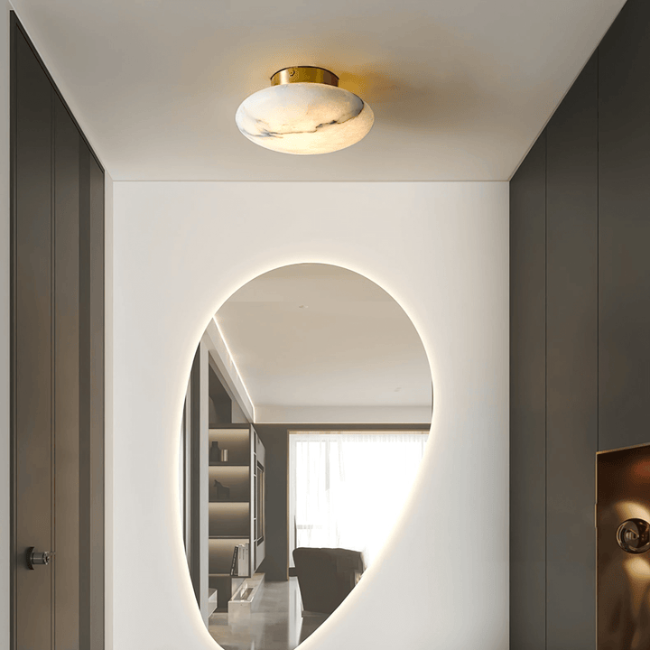 Plafonnier Ovale En Albâtre