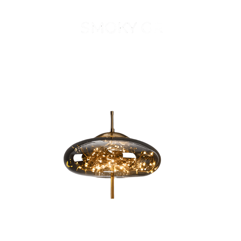 Suspension Lumineuse Verre Brun - Décoration Intérieure