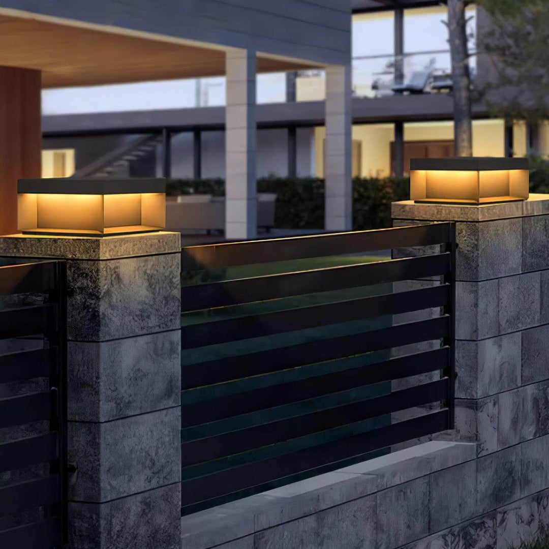 Boîtier Luminaire Extérieur - Éclairage Poteau Solaire LED