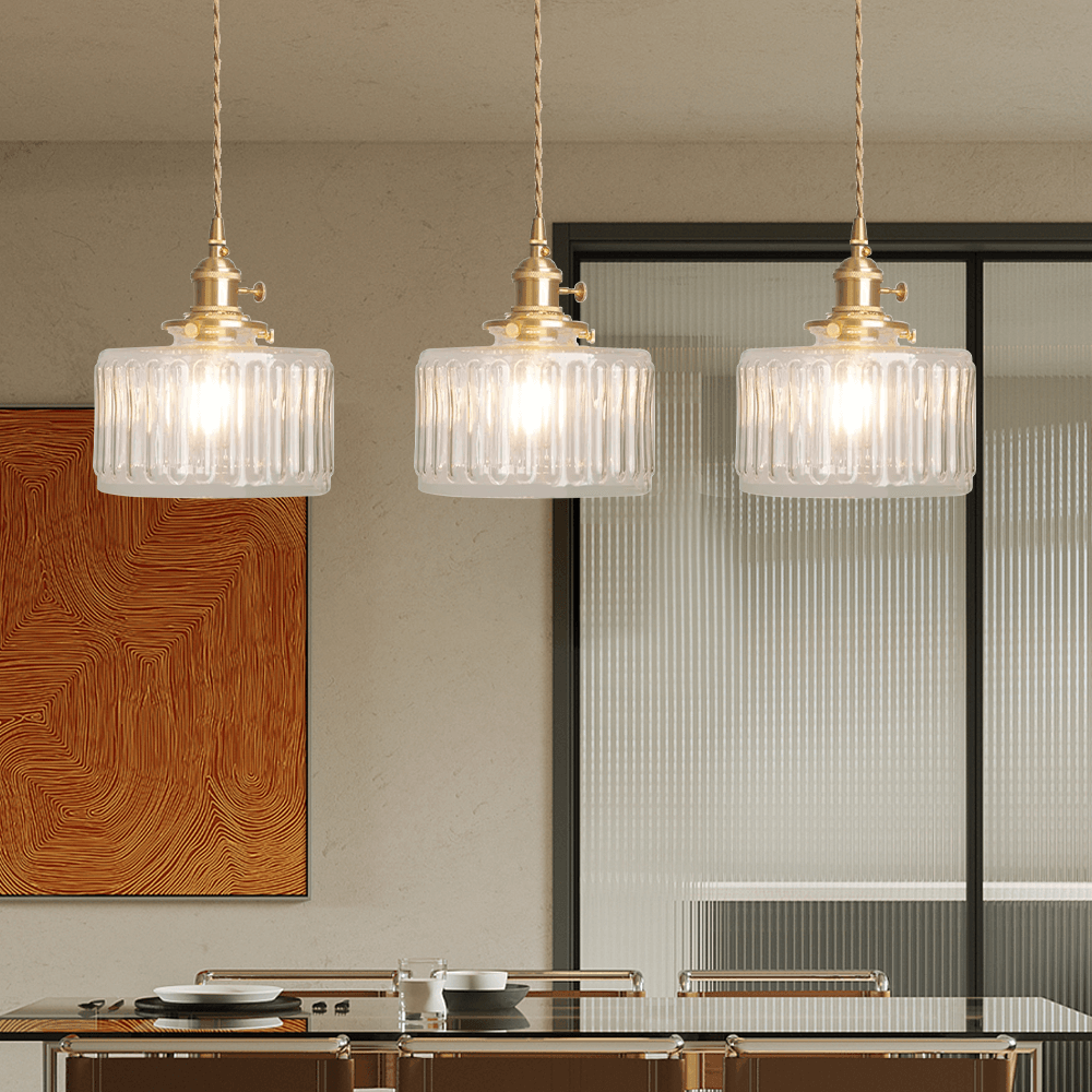 Suspension Vintage Verre Cylindrique - éclairage intérieur