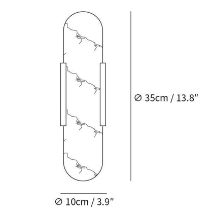 Applique Melange En Albâtre Allongé