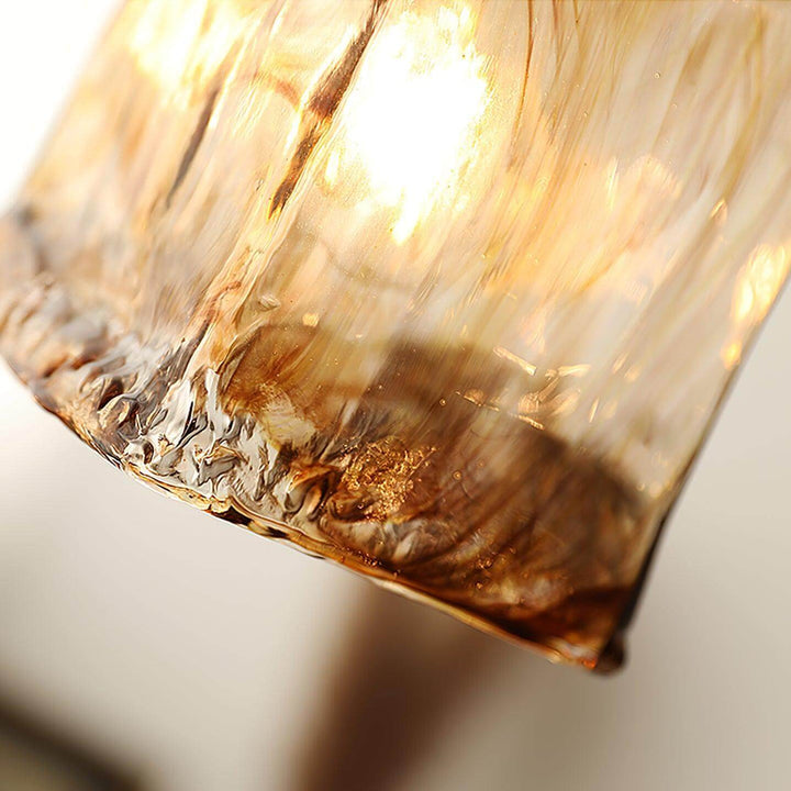 Lampe Pendante Vintage En Verre Brun