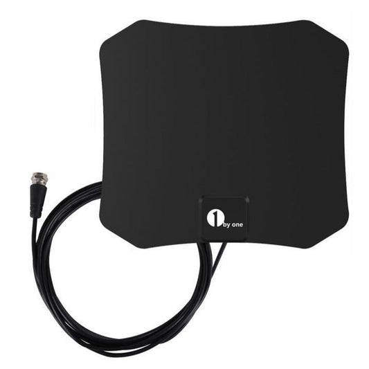 Antenne satellite intérieure HDTV compacte pour réception HD, design élégant, installation facile, clarté exceptionnelle.