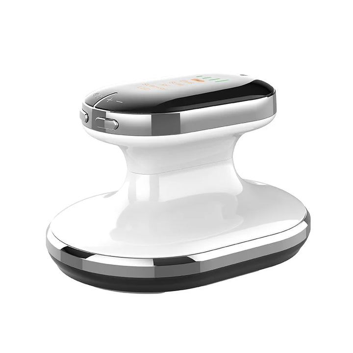 "Appareil minceur 4 en 1 moderne, compact, blanc et noir pour sculpter corps, tonifier muscles, réduire graisses à domicile."