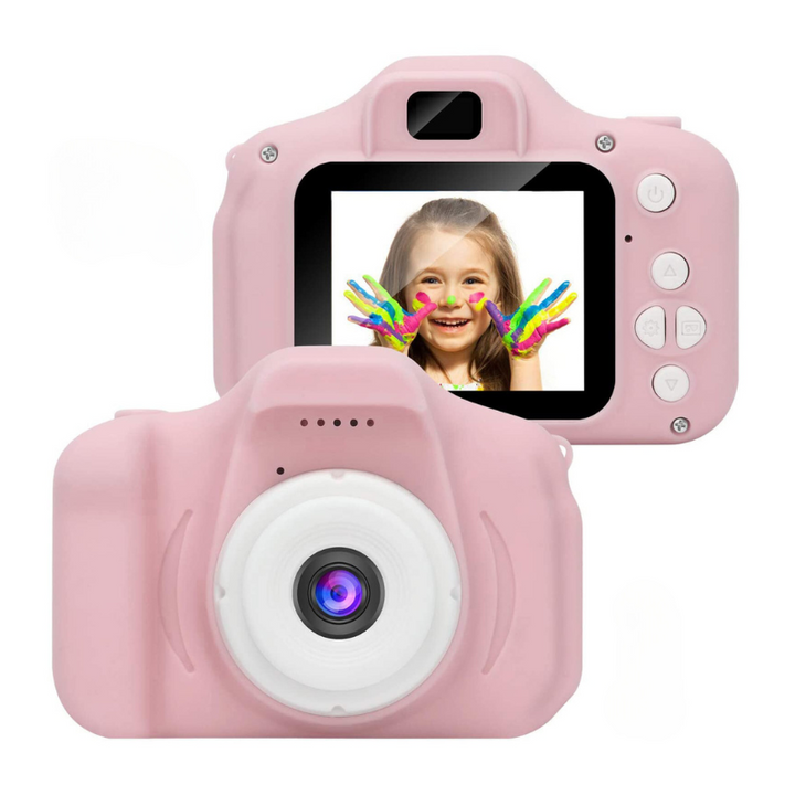 "Appareil photo enfant antichoc, double caméra HD 1080P, design coloré, idéal pour jeunes aventuriers."