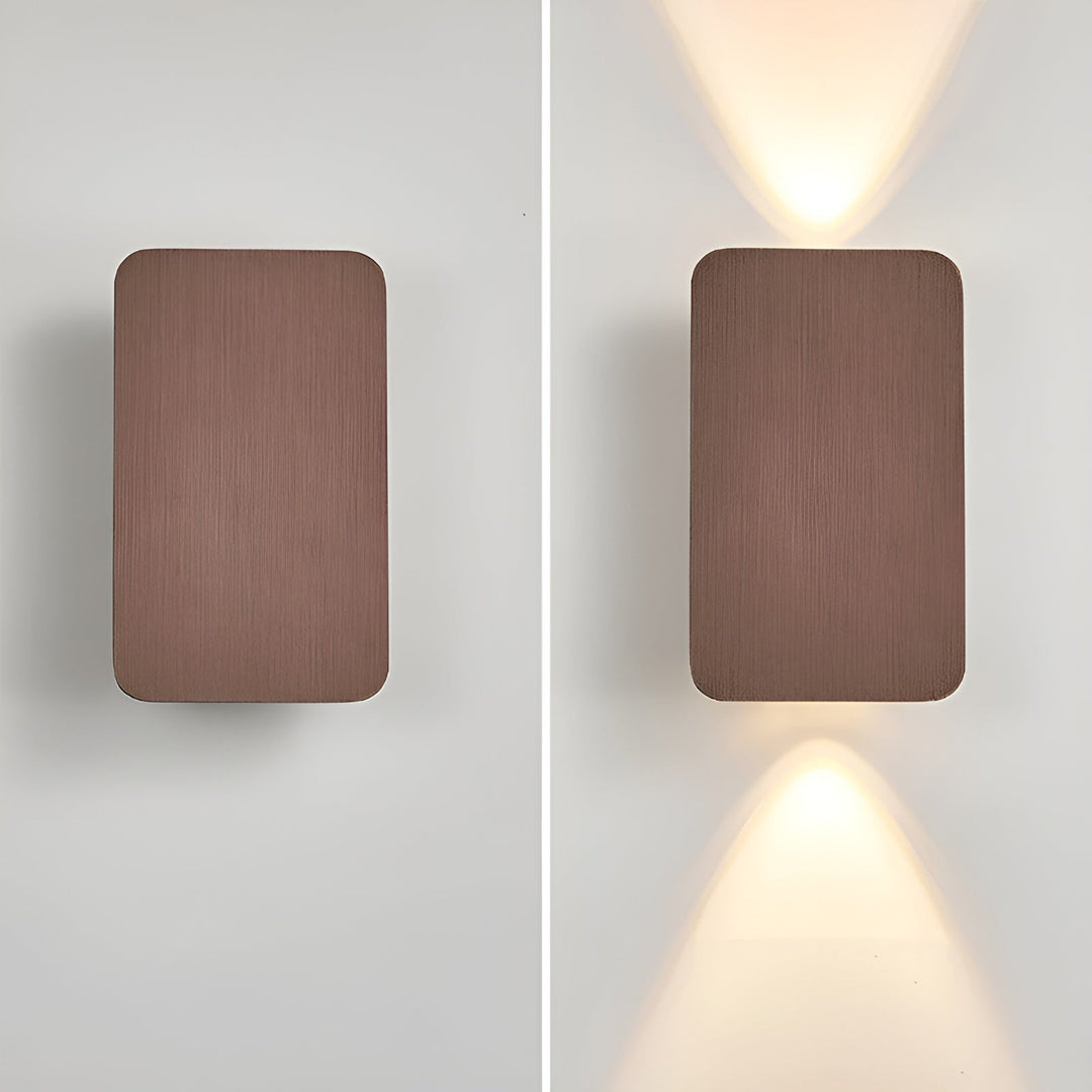 "Applique murale LED rectangulaire, design moderne, éclairage intérieur, aluminium robuste, destiné à couloirs et escaliers."