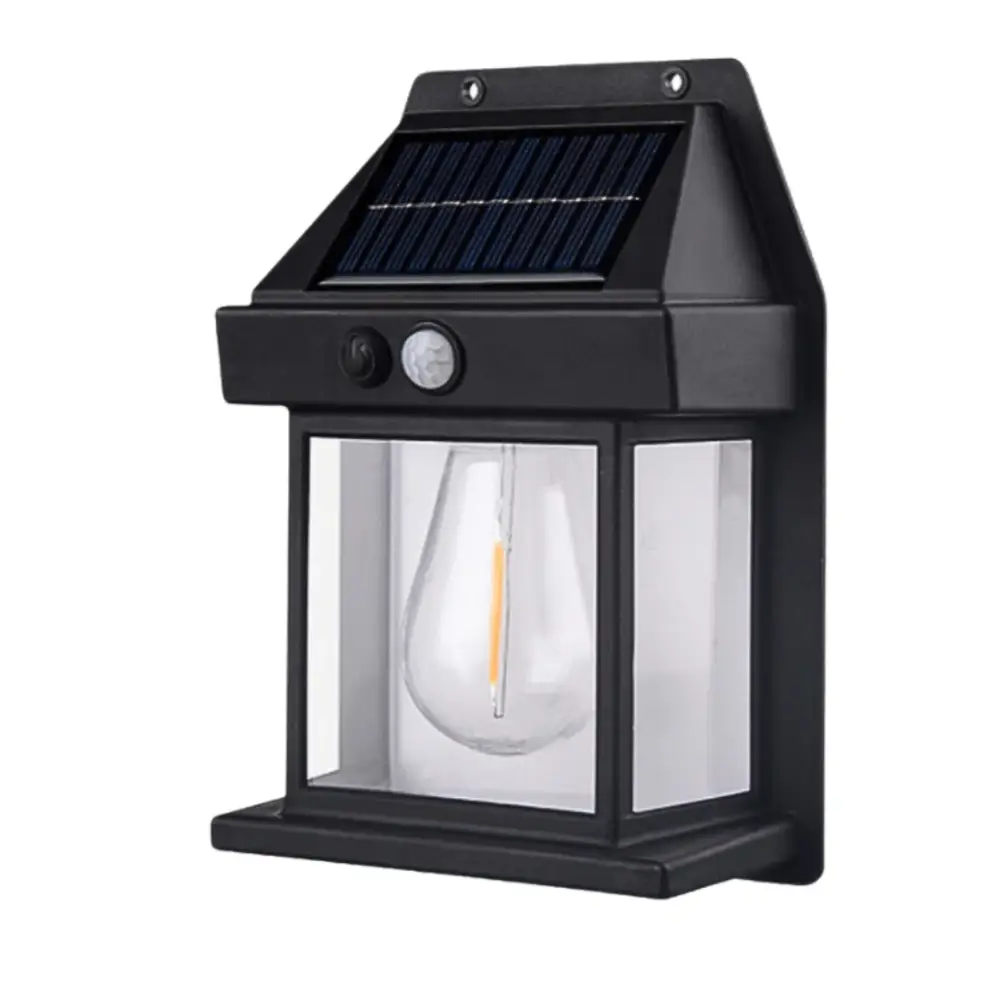 "Applique murale solaire blanche avec capteur de mouvement, étanche, économique, 400 lumens pour éclairage extérieur."