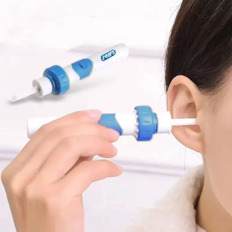 Aspirateur oreilles, accessoire ergonomique, couleur blanche, nettoyage cérumen sans risque, design moderne et confortable.