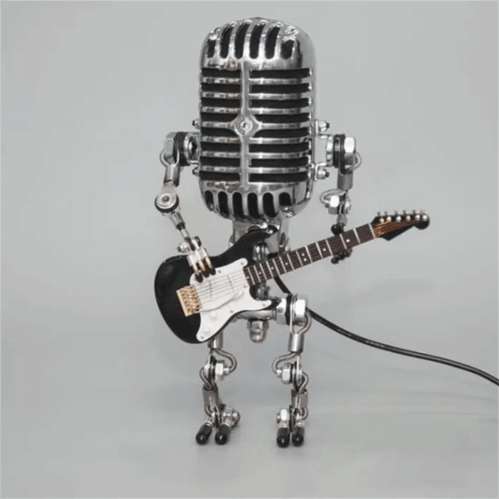 Lampe de table décorative robot guitare - éclairage d'ambiance