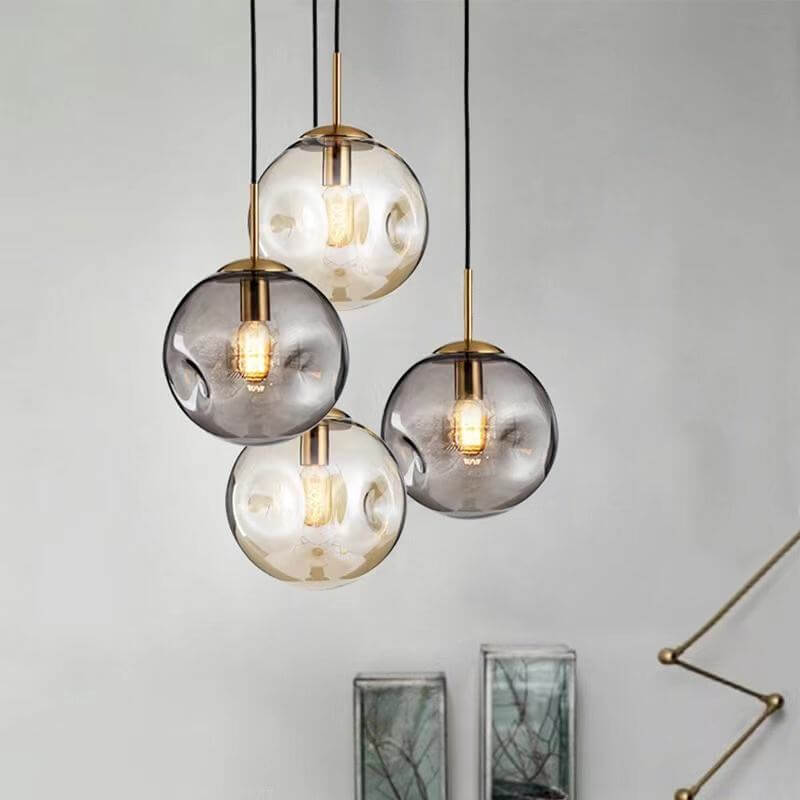Brikey - Lampe Suspendue Sphérique En Verre