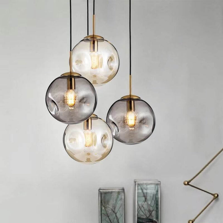 Brikey - Lampe Suspendue Sphérique En Verre