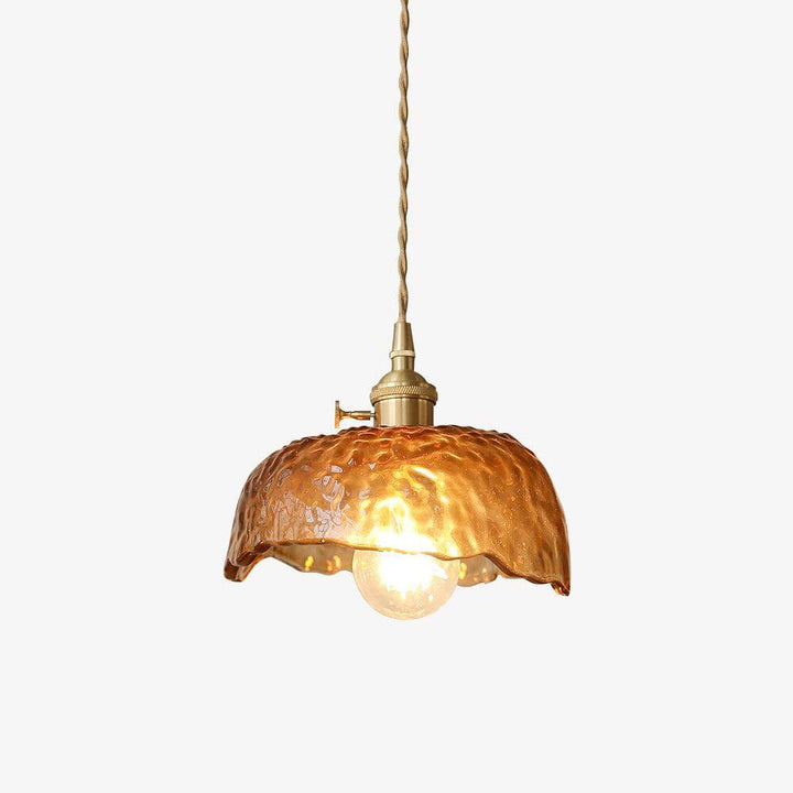 Lampe Pendante Vintage Verre Brun - Éclairage Intérieur