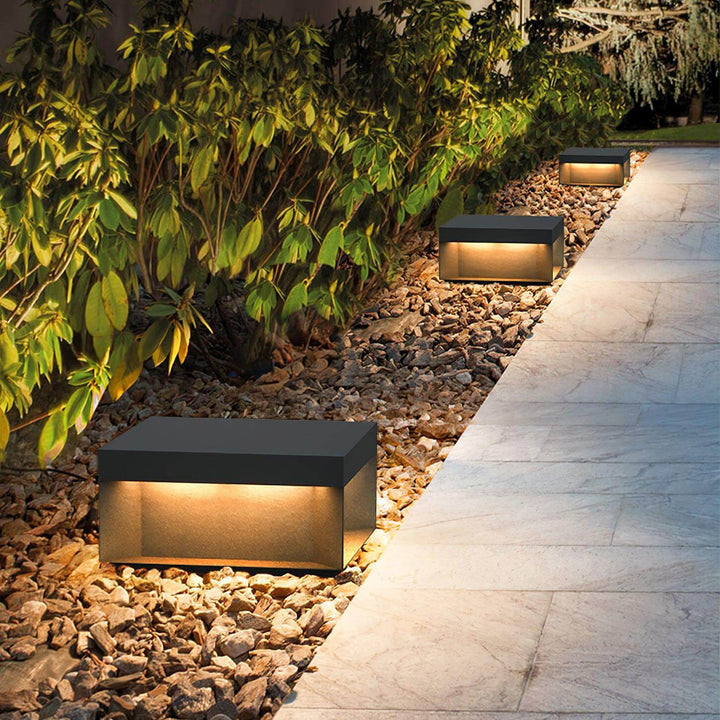 Boîtier Luminaire Extérieur - Éclairage Poteau Solaire LED