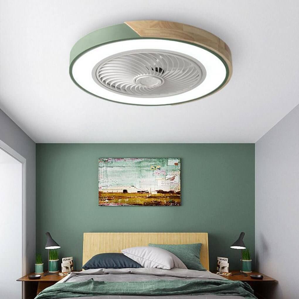 Ventilateur Plafond LED Intégré Rond Carré - Silencieux