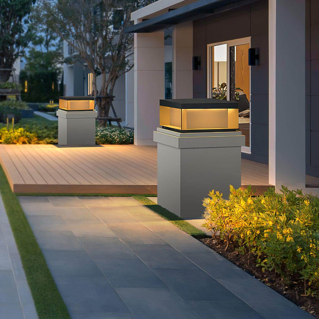 Boîtier Luminaire Extérieur - Éclairage Poteau Solaire LED