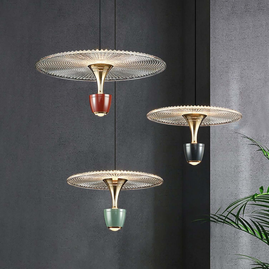 Lampe Pendante Moderne À Leds En Forme De Disque