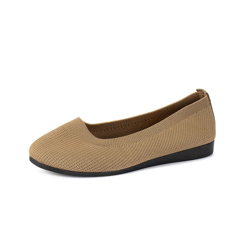Ballerines élégantes noires, anti-dérapantes, respirantes, avec semelle orthopédique, parfaites pour un usage quotidien.