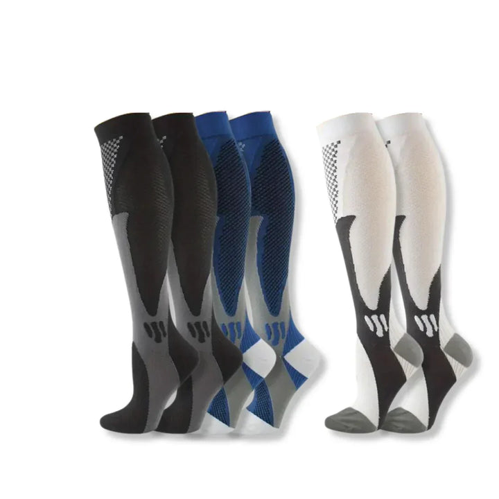 "Bas de compression médicaux, confortables, ergonomiques, accélérant la circulation sanguine pour jambes en toutes occasions.