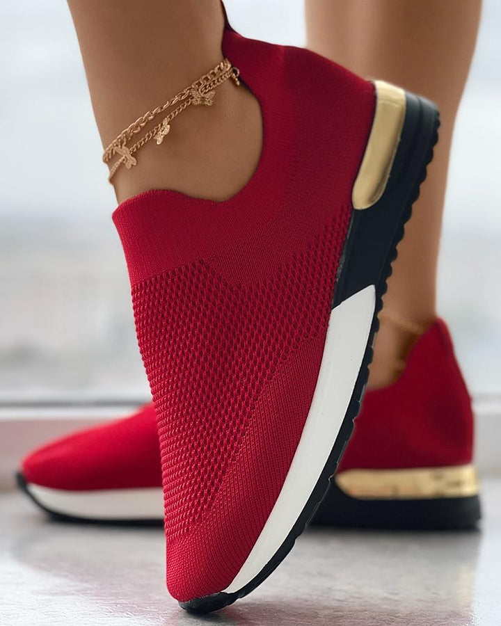 "Baskets orthopédiques pour femmes, style décontracté en abricot, blanc, gris, noir, rouge pour confort optimal."