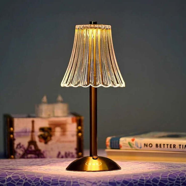 Lampe À Poser Sans Fil En Métal Cristal