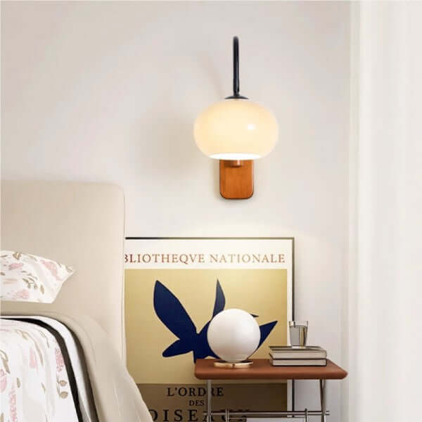 Bauhaus Kaki Applique Murale Pivotante En Verre