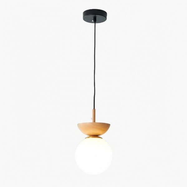 Suspension Luminaire Design Nordique en Bois
