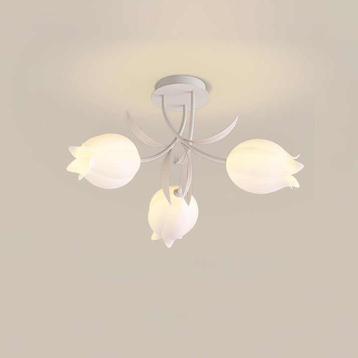 Plafonnier Floral Crème - Éclairage Intérieur Design