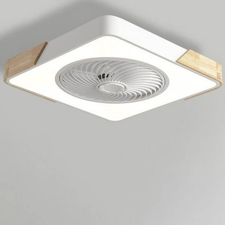 Ventilateur Plafond LED Intégré Rond Carré - Silencieux
