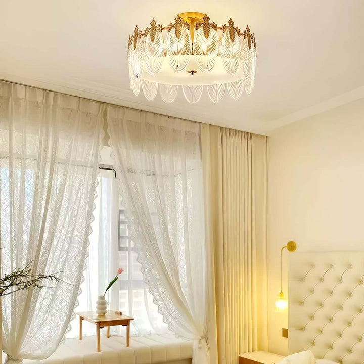 Motif Décoratif Lustre Rond En Verre