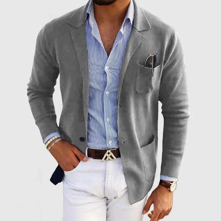 "Blazer classique homme, élégant et confortable, manches longues, couleurs variées, coupe flatteuse, tailles S à 3XL"