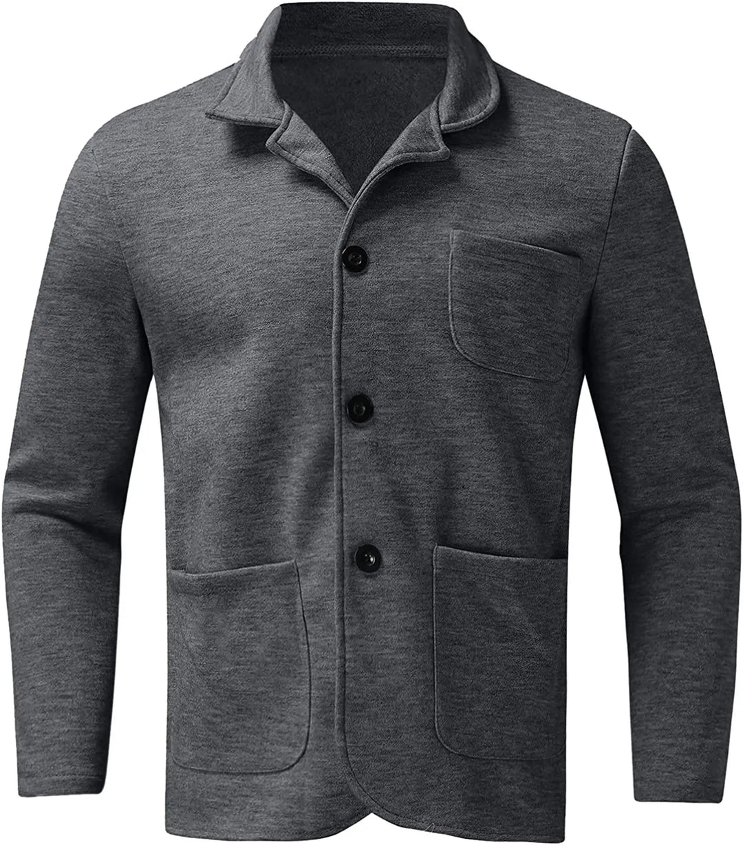 Blazer élégant homme avec poches multiples, coupe chic et moderne, couleur neutre, parfait pour toutes occasions.