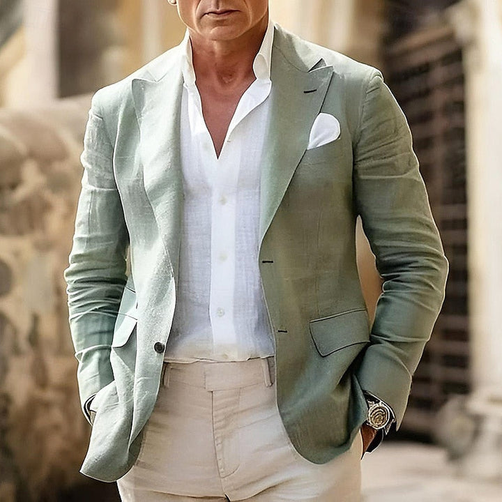 Blazer élégant homme moderne, coupe flatteuse, tissu léger, parfait pour style professionnel et décontracté, confort garanti.