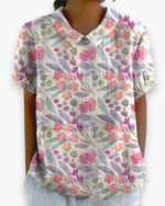 Imprimé floral blanc