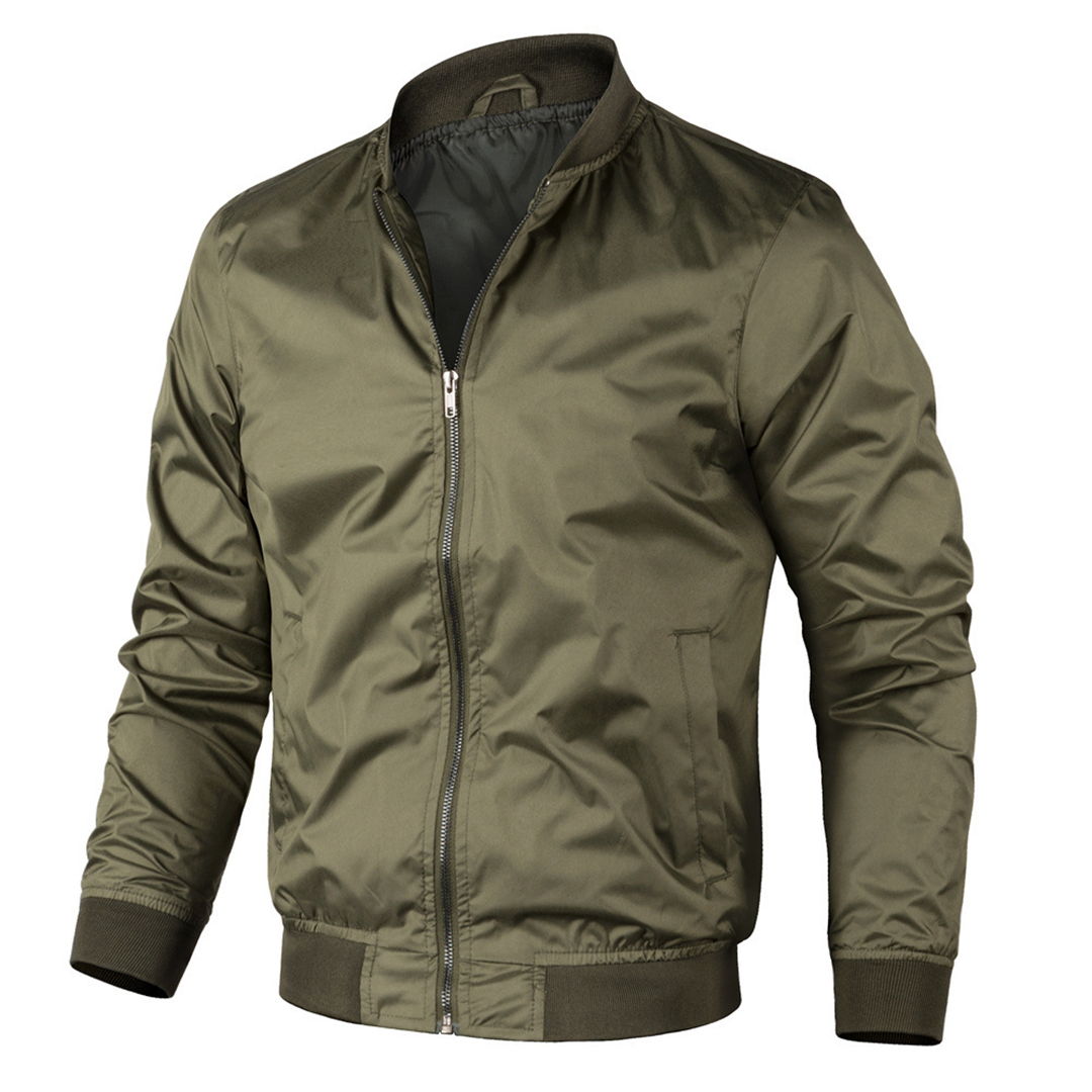 "Blouson bomber homme vert élégant et moderne"
