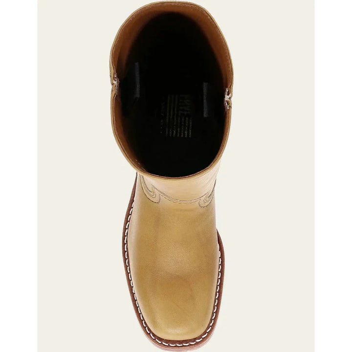 "Bottes hautes pour femmes en cuir avec talon bloc et bout carré, élégance et confort pour toutes occasions."