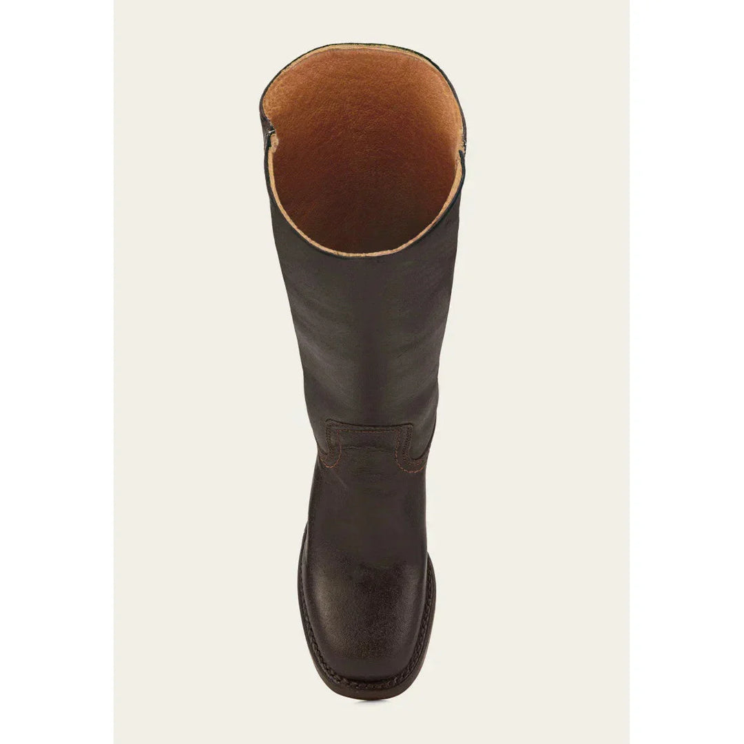 "Bottes hautes pour femmes en cuir avec talon bloc et bout carré, élégance et confort pour toutes occasions."