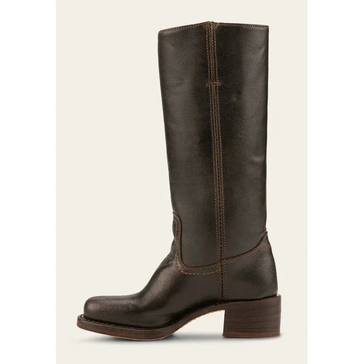 "Bottes hautes pour femmes en cuir avec talon bloc et bout carré, élégance et confort pour toutes occasions."