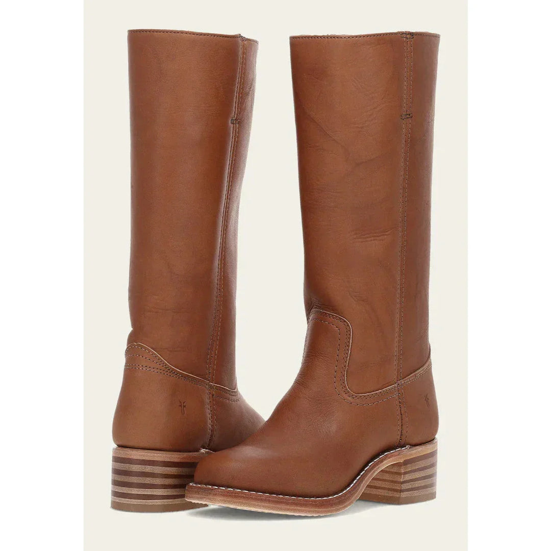 "Bottes hautes pour femmes en cuir avec talon bloc et bout carré, élégance et confort pour toutes occasions."