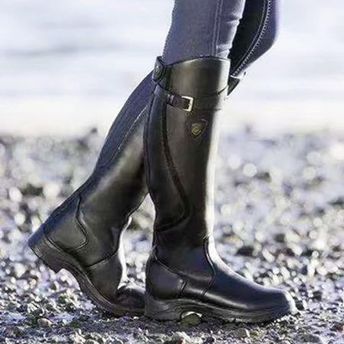 "Bottes imperméables élégantes pour femmes, couleur noire, finitions modernes, idéales par temps de pluie, confort optimal."