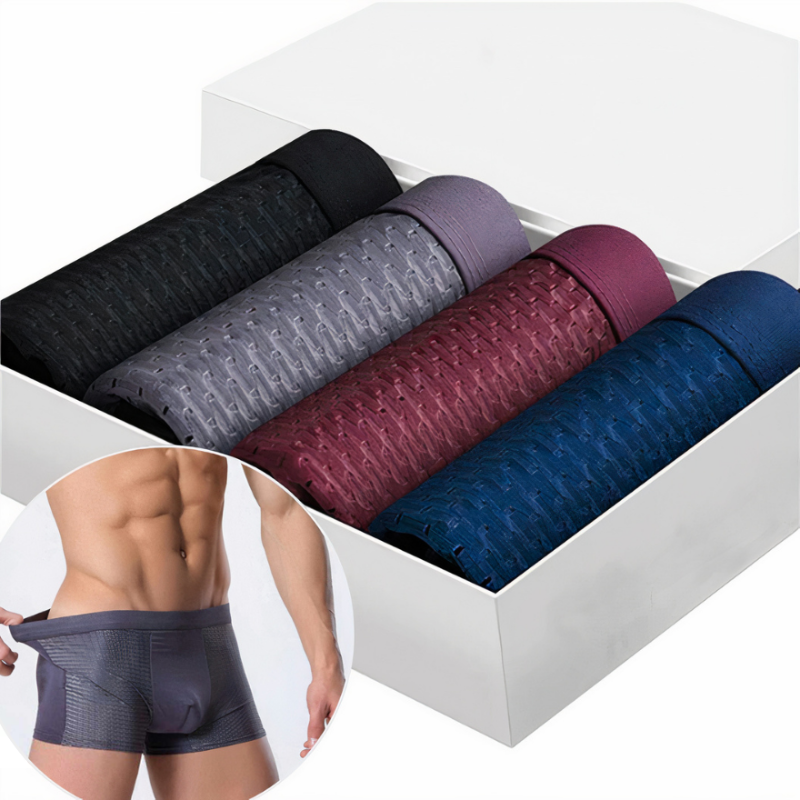 "Boxer en bambou pour hommes, doux, respirant et durable, idéal pour un confort et un soutien optimaux au quotidien."