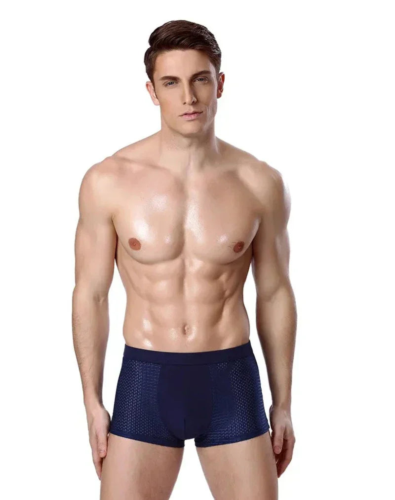 "Boxer en bambou pour hommes, doux, respirant et durable, idéal pour un confort et un soutien optimaux au quotidien."