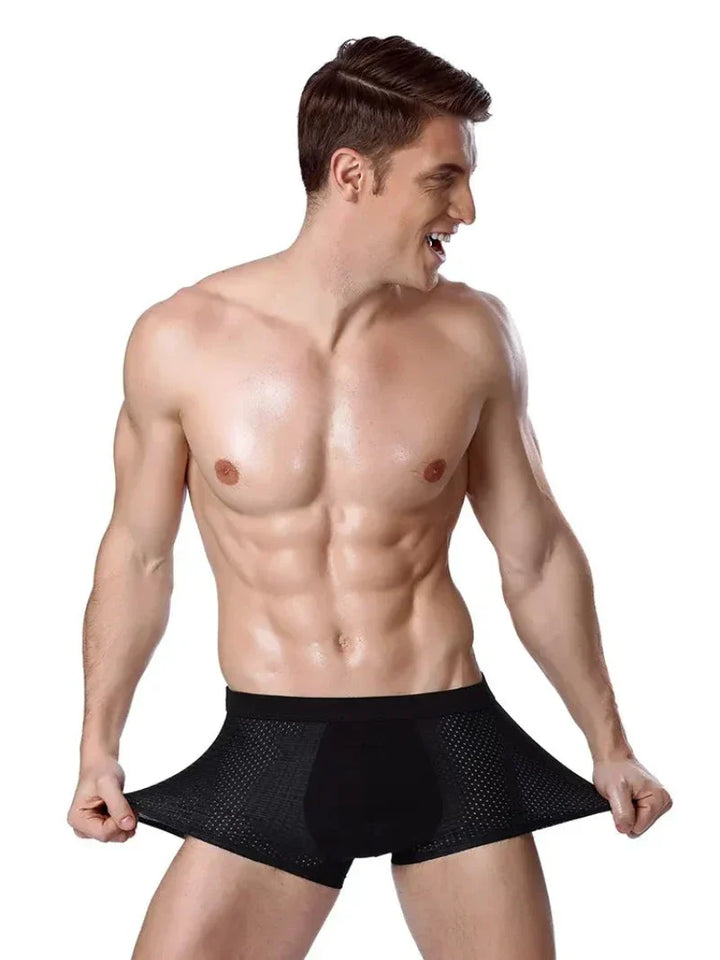 "Boxer en bambou pour hommes, doux, respirant et durable, idéal pour un confort et un soutien optimaux au quotidien."