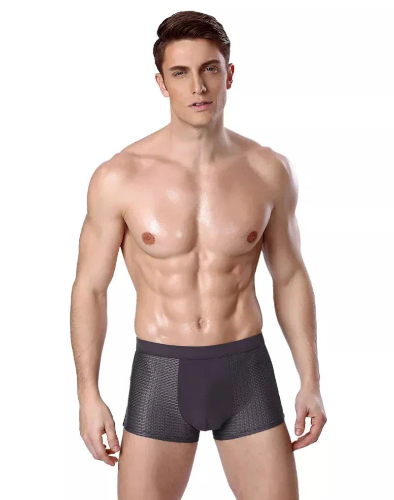 "Boxer en bambou pour hommes, doux, respirant et durable, idéal pour un confort et un soutien optimaux au quotidien."