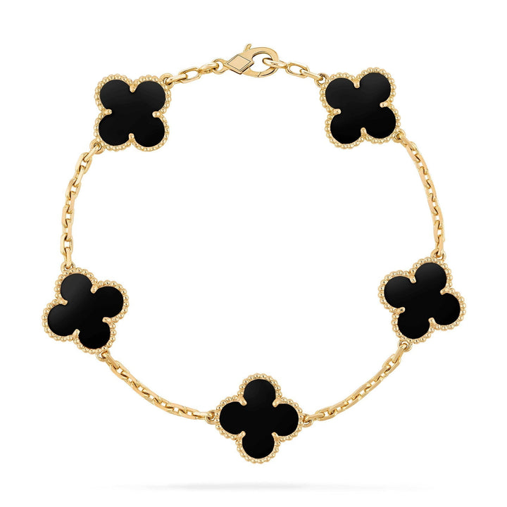 "Bracelet Ella en or plaqué, finition dorée brillante, design minimaliste et élégant, accessoire femme raffiné."