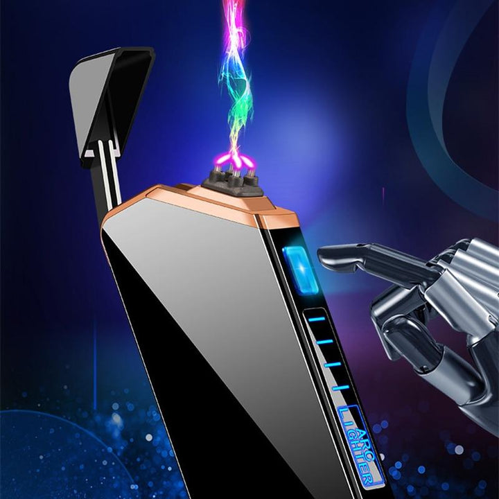 "Briquet électrique plasma USB, design compact élégant, résistante au vent, sécurité et écologie, pour homme moderne."