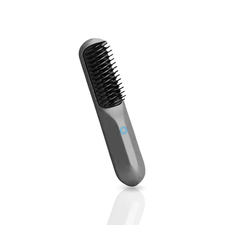 "Brosse à cheveux sans fil noire et rose pour boucles et ondulations, compacte et portable, accessoires pour femmes"