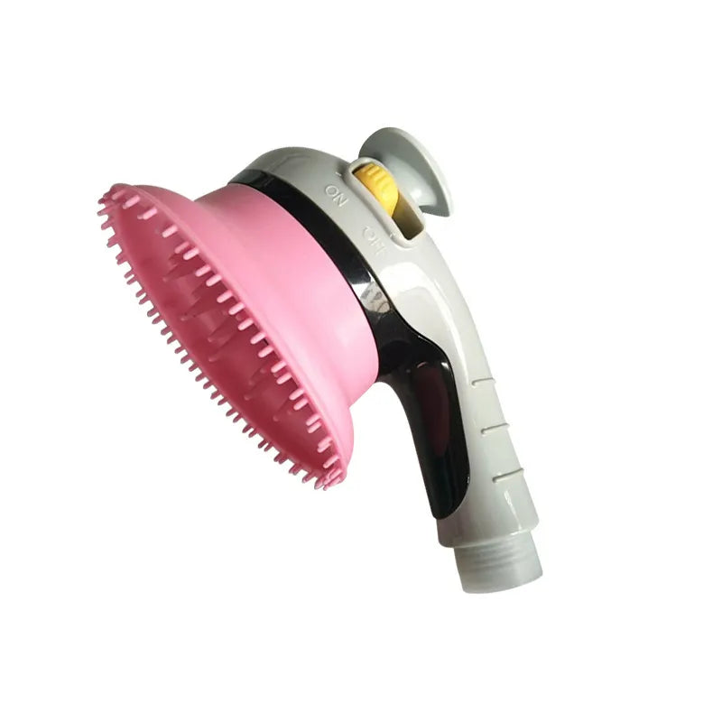 Brosse de massage cuir chevelu silicone doux, design ergonomique, couleurs vives, améliore circulation et santé cheveux.