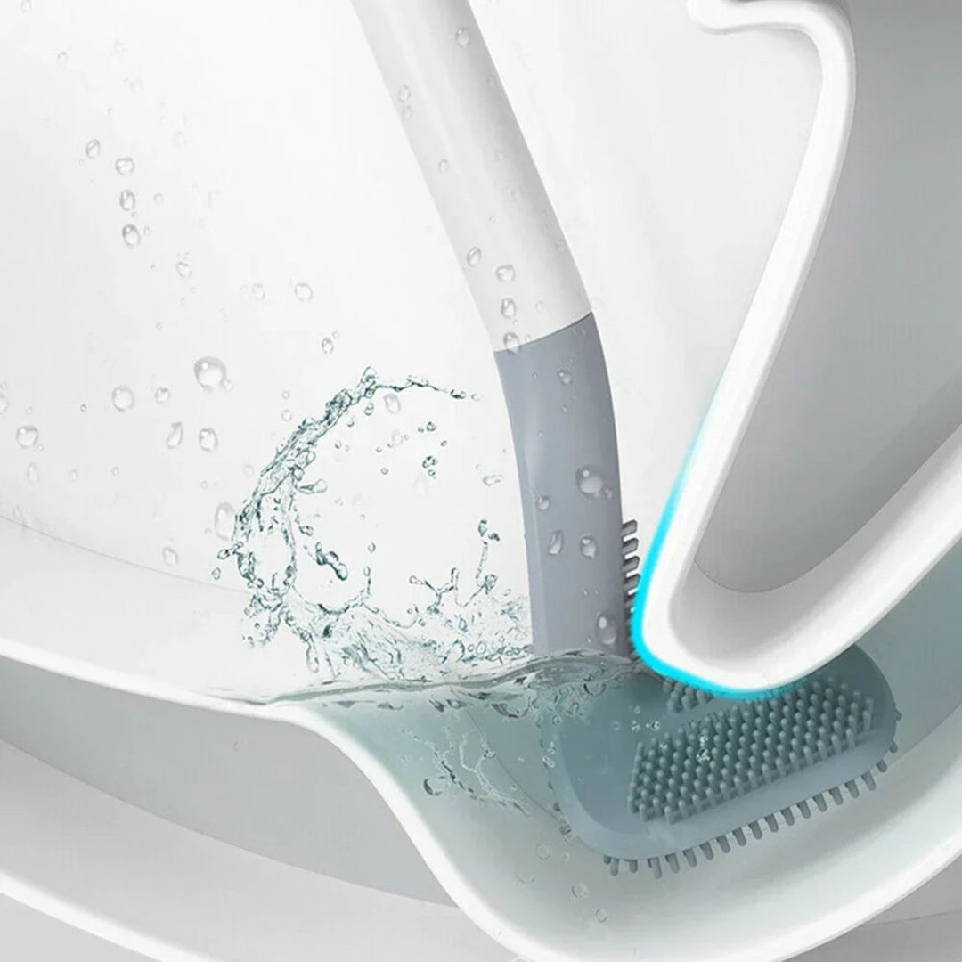 "Brosse de toilette ergonomique en L, design moderne pour un nettoyage efficace, matériaux durables et faciles d'entretien."