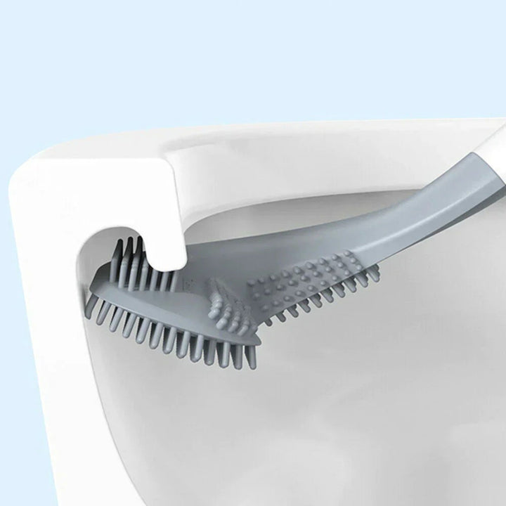 "Brosse de toilette ergonomique en L, design moderne pour un nettoyage efficace, matériaux durables et faciles d'entretien."